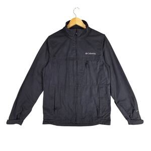 COLUMBIA MEN’S COTTON BLEND JACKET – SIZE S – BLACK – FULL ZIP – MULTI‑POCKET